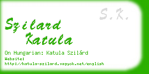 szilard katula business card
